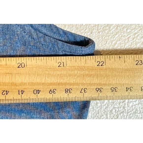 NWOT Albion Fit Going Places Light Chambray Cap Sleeve Dress Large - Picture 13 of 13